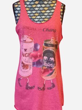 Triple T red beer tank top